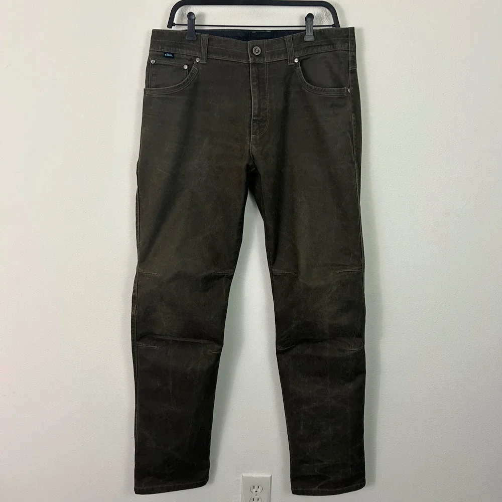 Kuhl Rydr Mens 34x34 Dark Brown Articulated Workwear Outdoor Hiking Pants